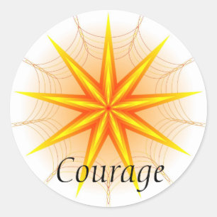 Courage (Virtue sticker) Classic Round Sticker