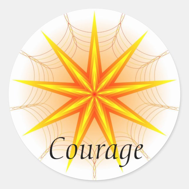 Courage (Virtue sticker) Classic Round Sticker (Front)