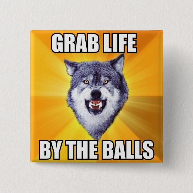 Courage Wolf Button (Front)