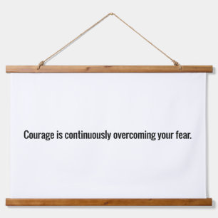 Courage Wood Topped Wall Tapestry