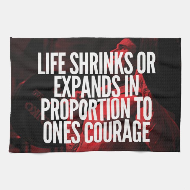 Courage - Workout Motivational Kitchen Towel (Horizontal)