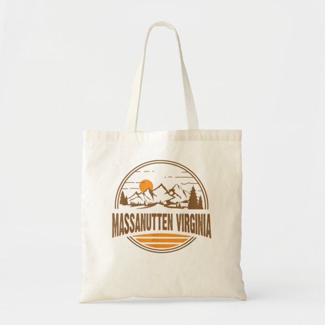 Courageous Good Vintage Massanutten, Virginia Moun Tote Bag (Front)