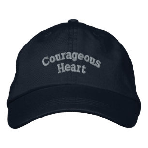 Courageous Heart Fearless Everyday Expression Navy Embroidered Hat