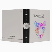 Courageous & Inspired Cosmic Leopard Binder