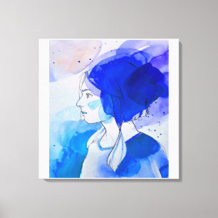 courageous look of lady canvas print