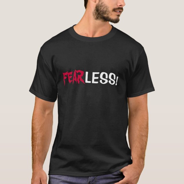 COURAGEUX ! T-shirt avec d'écriture sainte de vers (Devant)