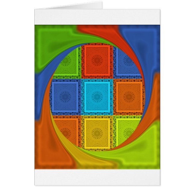 Courbe carré rouge or vert (Devant)