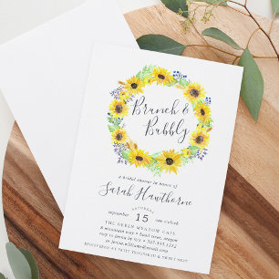 Courbe de Fleurs Brunch & Bubbly Invitation