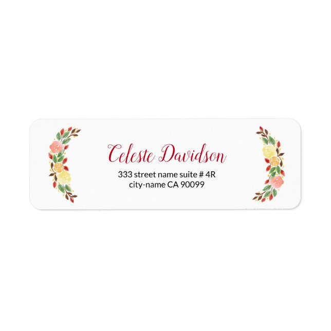 Courbe de fleurs des deux côtés (Devant)