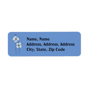 Courbe Florale moderne Salutations Postage