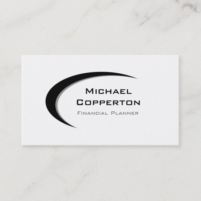 Courbe professionnelle de noir de carte de visite (Devant)