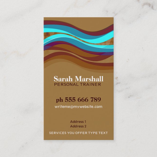 Courbes Earth Hill avec Carte de visite de logo (Devant)