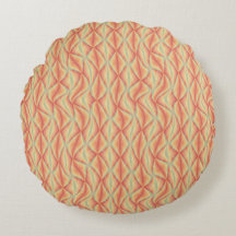 Courbes Echo - Coussin rond de vague rétro