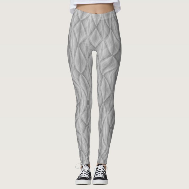 Courbes Echo - Leggings de géométrie rétro (Devant)