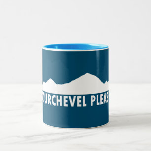 Courchevel France Please Two-Tone Coffee Mug