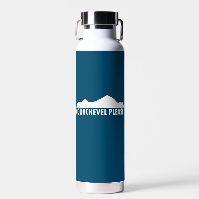 Courchevel France Please Water Bottle (Front)