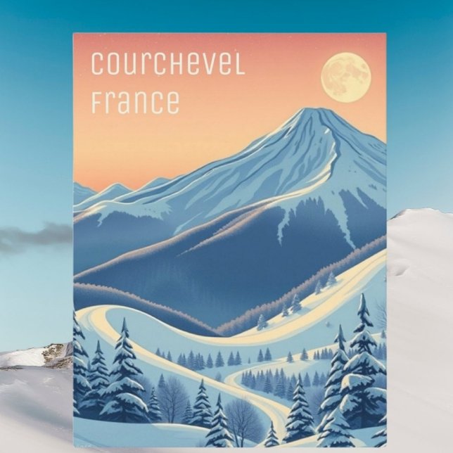 Courchevel France vacances de ski Carte postale mo (Créateur téléchargé)