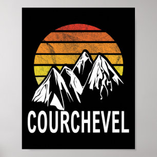 Courchevel Les Trois Vallees France Ski Snowboardi Poster
