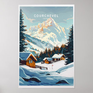 Courchevel Travel Poster France Courchevel Travel