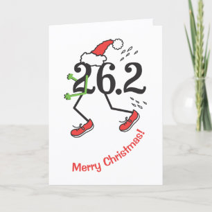 Coureur 26.2 Carte de Noël Marathon
