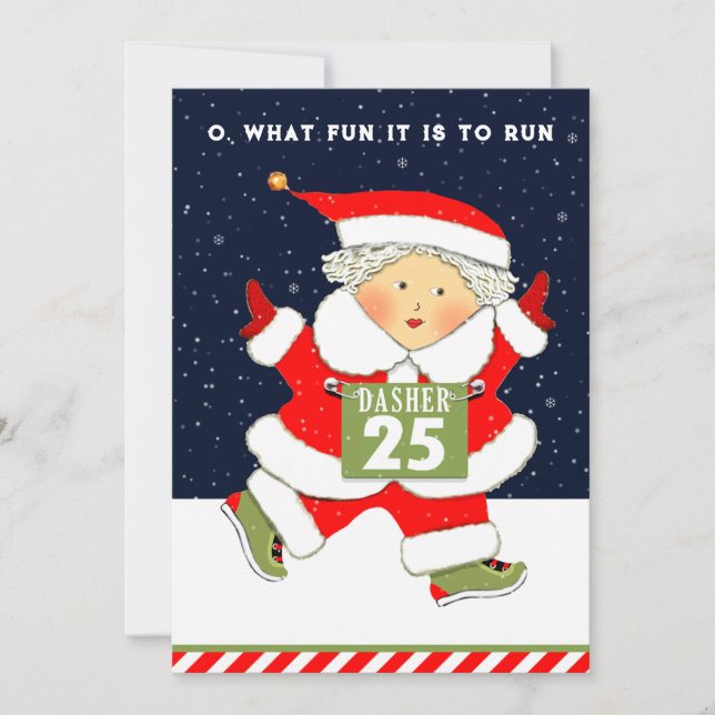 Coureur Cartes de Noël de vacances (Devant)