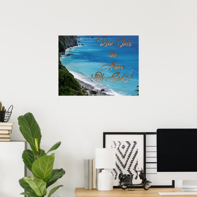 Courez dans les armoiries de Dieu Poster Paysage (Bureau à domicile)