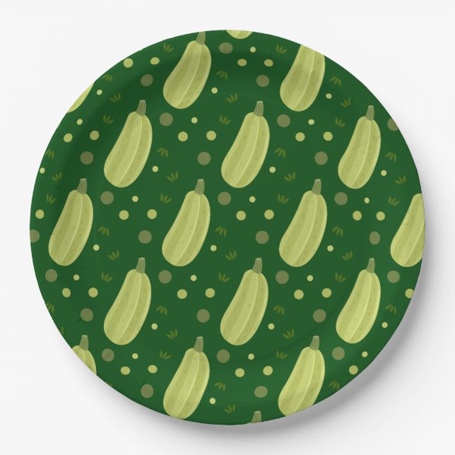 Courgettes Paper Plate (Front)