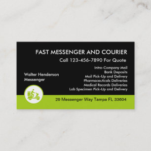Courier And Messenger Services Business Card
