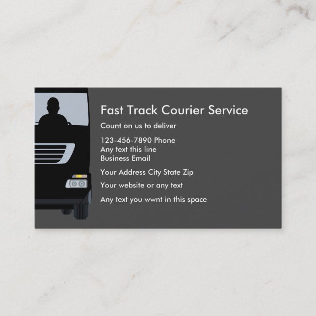 Courier Service Business acards Business Card (Front)