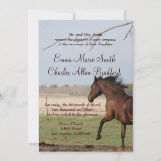 Courir Cheval Photo Mariage Invitations