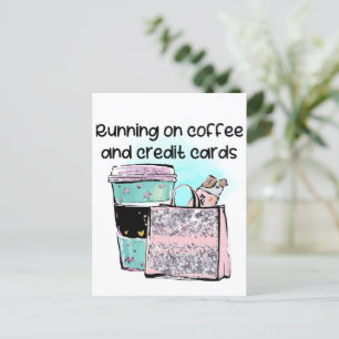 Courir sur le café et les cartes de crédit