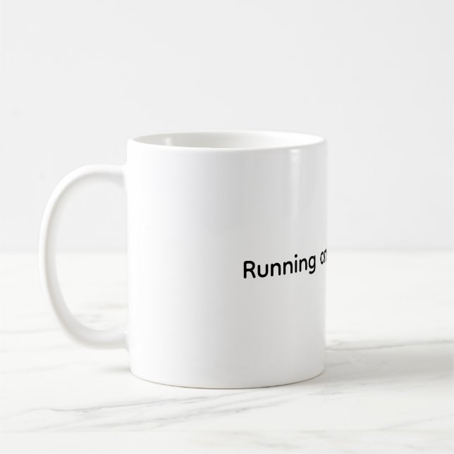 "Courir sur le café et WiFi" Drôle café Mug (Gauche)