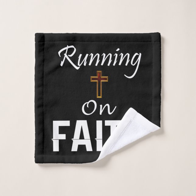 Courir sur le coureur de la foi (Gant de toilette)