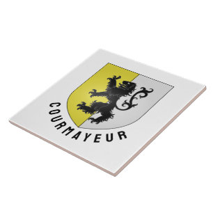 Courmayeur coat of arms, Val d'Aosta Tile