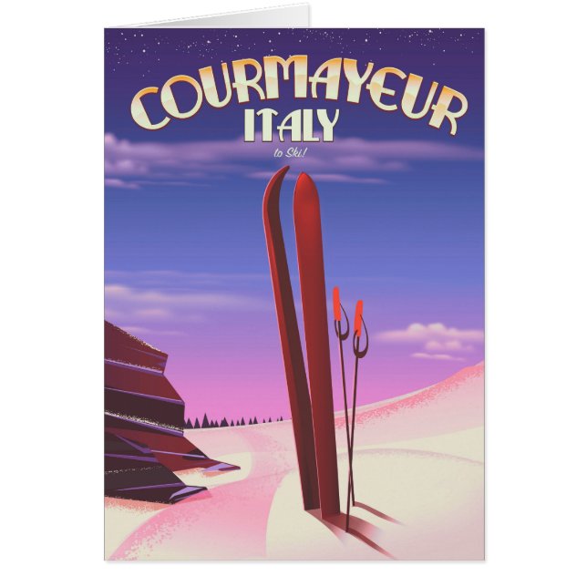 Courmayeur Italian ski poster (Front)
