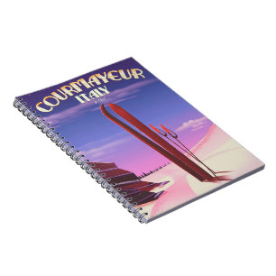 Courmayeur Italian ski poster Notebook