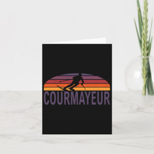 Courmayeur Italy Ski Resort Snowboarding Card