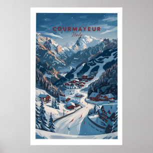 Courmayeur Travel Poster - Italy 1