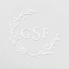 Couronne botanique 3 Monogramme initial