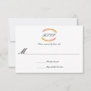 Couronne d'automne de la branche - 3x5 RSVP
