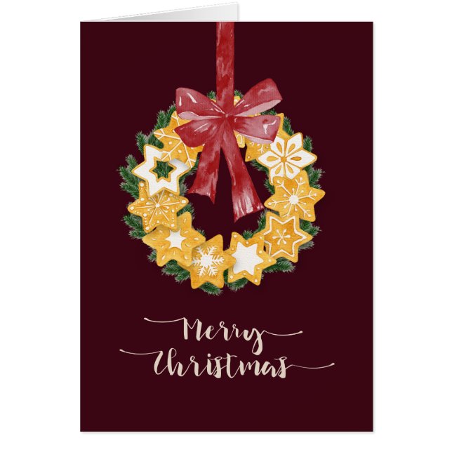 Couronne de biscuits de Noël avec Arrière - plan d (Devant)