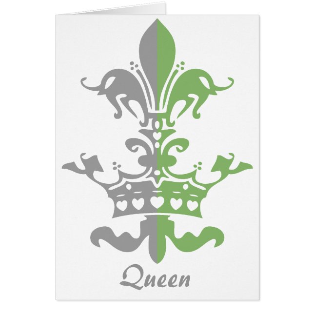 Couronne de coeur de Fleur - vert (Devant)