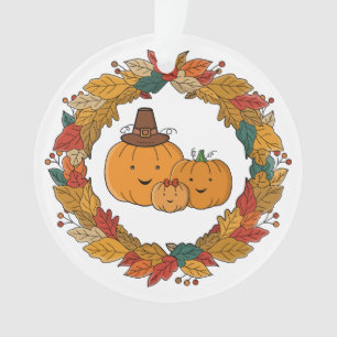 Couronne de famille de citrouille d'automne