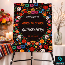 Couronne de Fête Florale Dorée Mexicaine Noire Qui