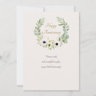 Couronne de Fleurs Anémones Blanches Carte