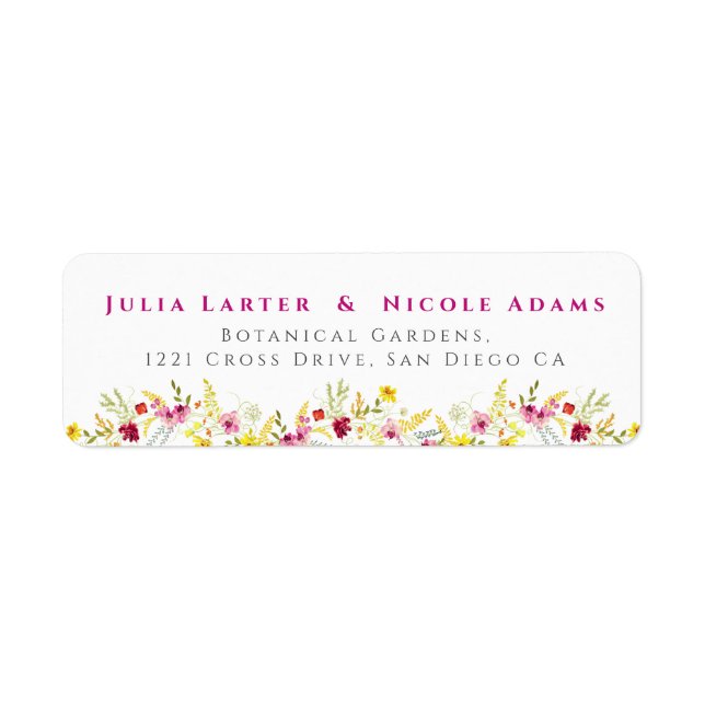 Couronne de fleurs d'orchidées sauvages rose viole (Devant)