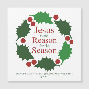 Couronne de houx Jésus raison de la saison Magnet 