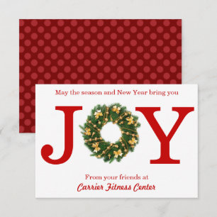 Couronne de joie Entreprise - Carte de Noël 3x5