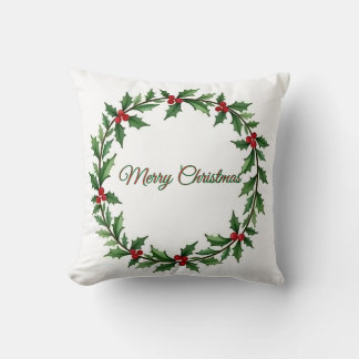 Couronne de Noël Coussin pour Décoration de Maison