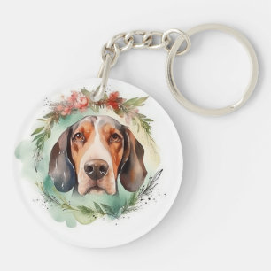 Couronne de Noël festive Treeing Walker Pup